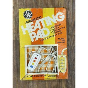 General Electric GE Heating Pad Model P66 1960s in Original Box Vintage Plaid